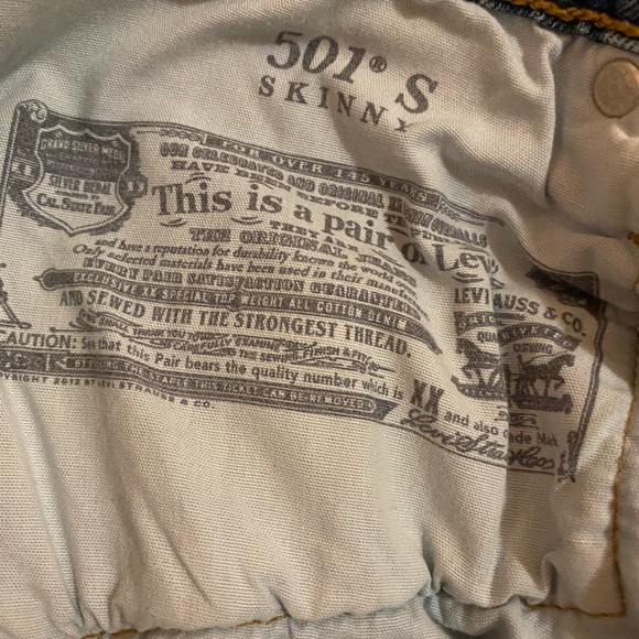 Men’s 501 Skinny Levi’s - Size 32 - Picture 8 of 11